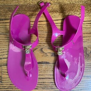 Size 10 Womens Michael Kors Magenta Jelly Sandals
